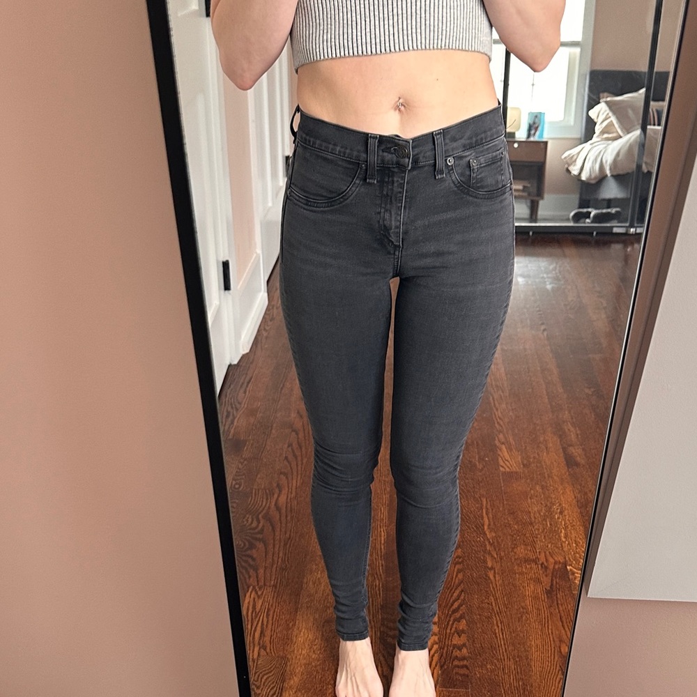 Rag & bone washed black leggings